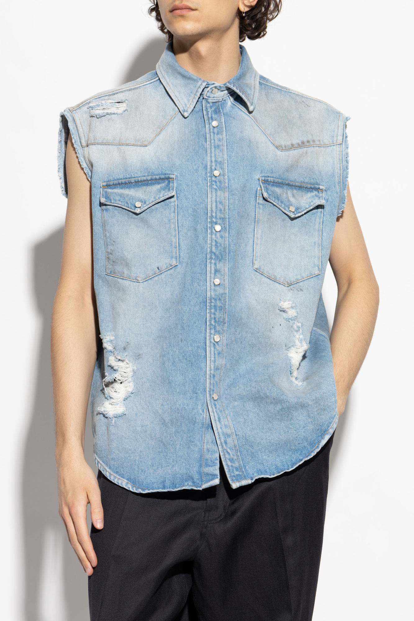 Denim shirt in black - MM 6 Maison Margiela | Mytheresa